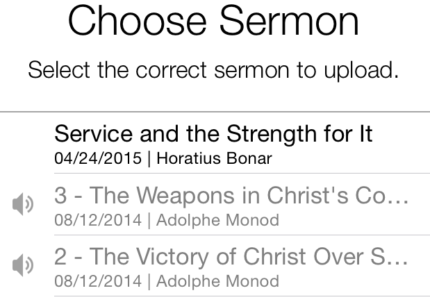 iphone uploads-select sermon