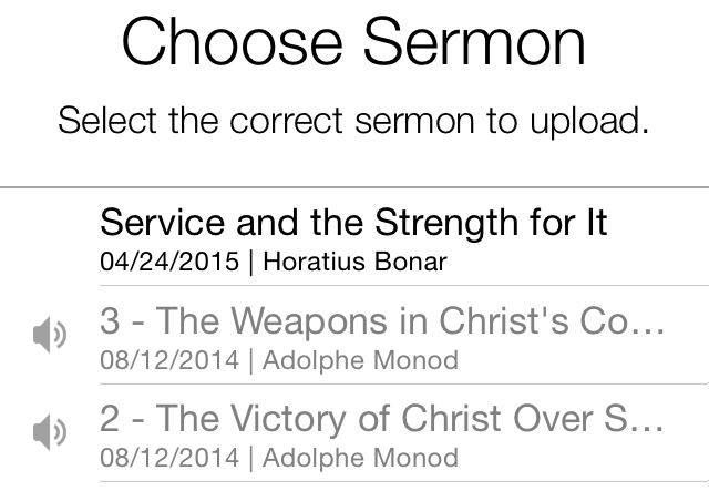 iphone uploads-select sermon